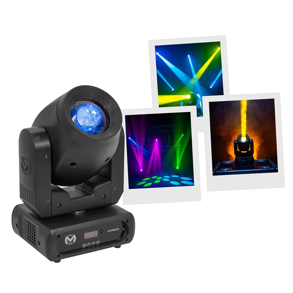 IZY 80 Beam bombona LED compacta 80 W + Gobos y prisma - Mac Mah
